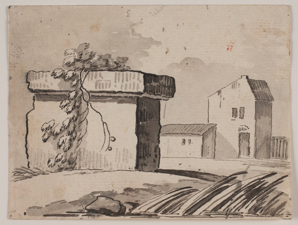 Ruin og hus af Jens Petersen Lund
