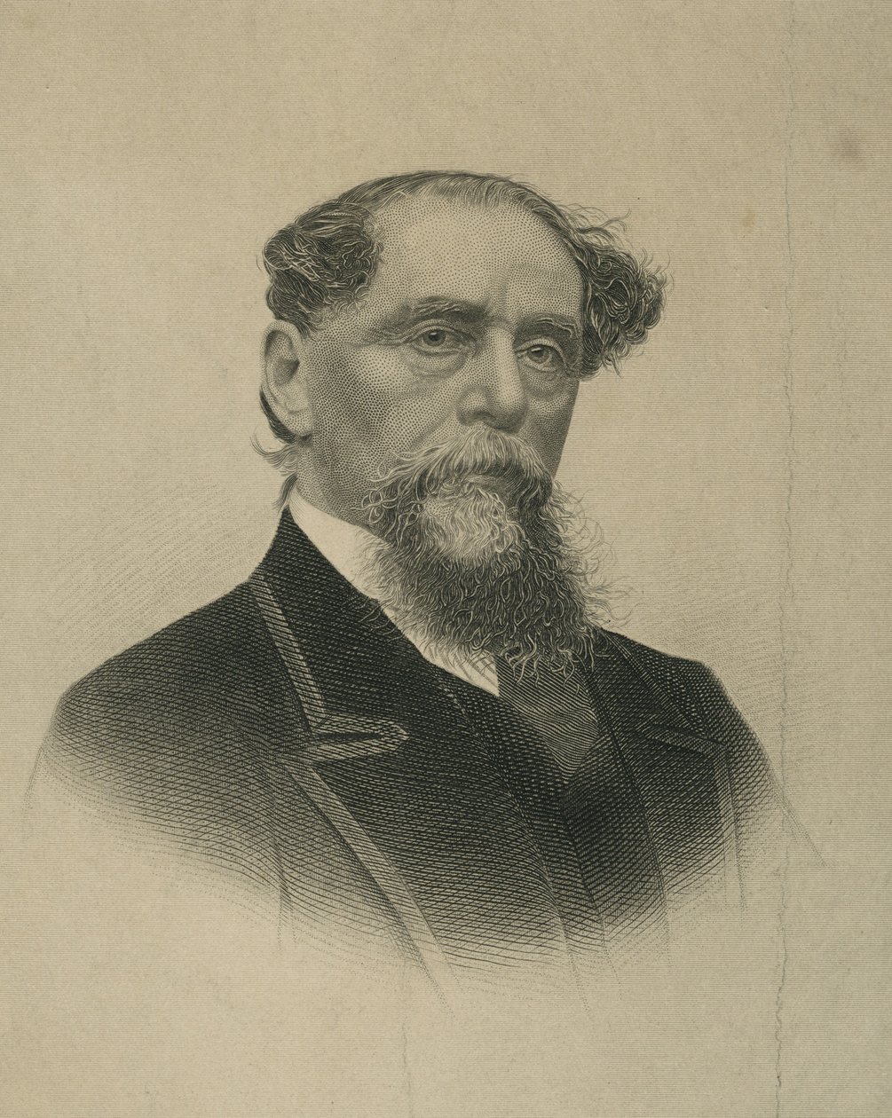 Charles Dickens, graveret af E. G. Williams und Bros. for Demorests Monthly Magazine af Jeremiah Gurney