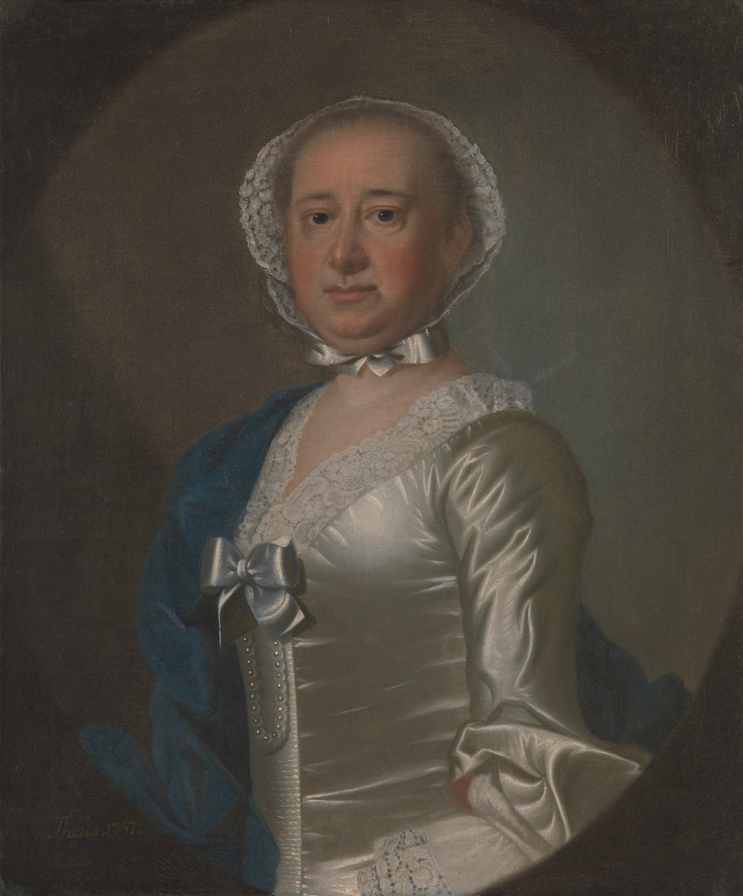 Fru Gabriel Manigault, 1757. af Jeremiah Theus