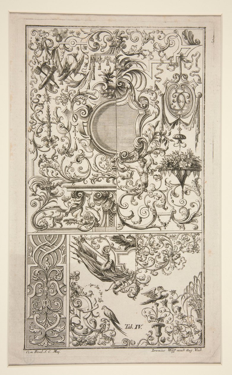 Ornamental grottesk design af Jeremias Wolff
