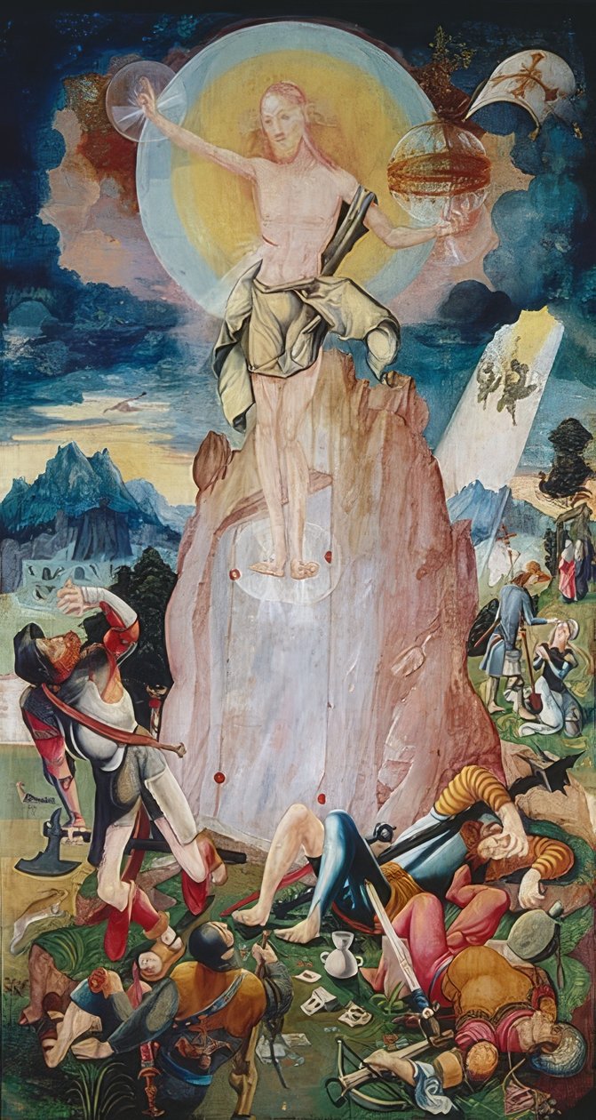 Kristi opstandelse (højre fløj af Herrenberg-alteret). 1519 af Jerg Ratgeb