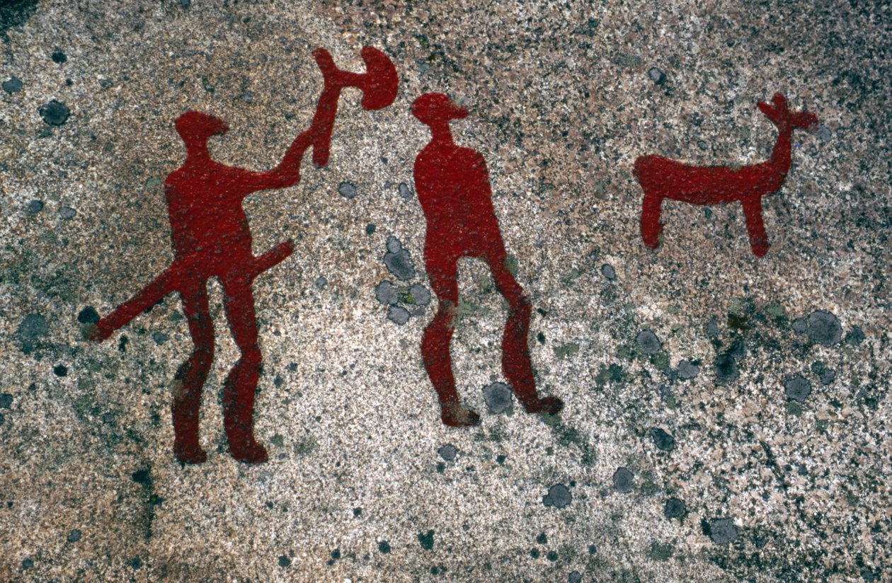 Baghold, bronzealderens helleristning, Tanum, Västra Götaland, Sverige af Jerker Norlander