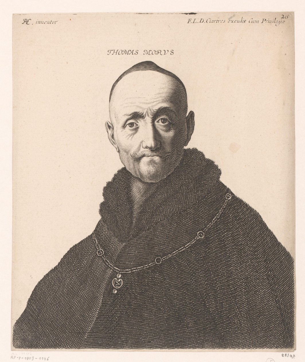 Portræt af Thomas More Thomas Morris (titel på objekt) Buster af filosoffer og konger (serietitel) af Jerôme David (attributed to)