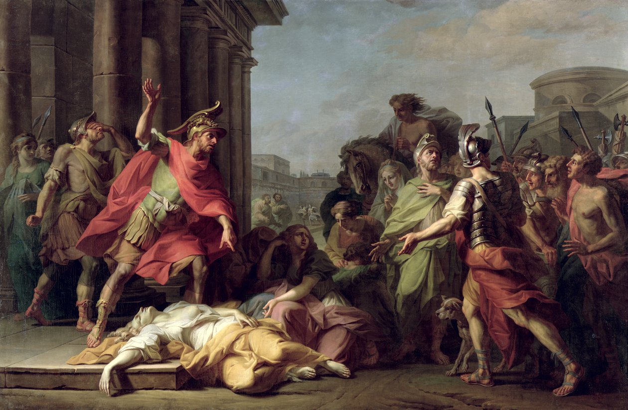 Lucretias død, 1784 af Jerome Preudhomme
