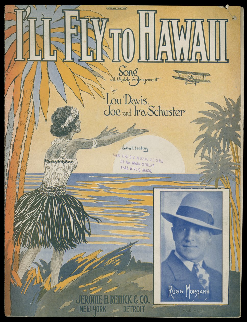 Ill Fly to Hawaii, ca. 1770-1959 (tryk) af Jerome H. Remick & Co.