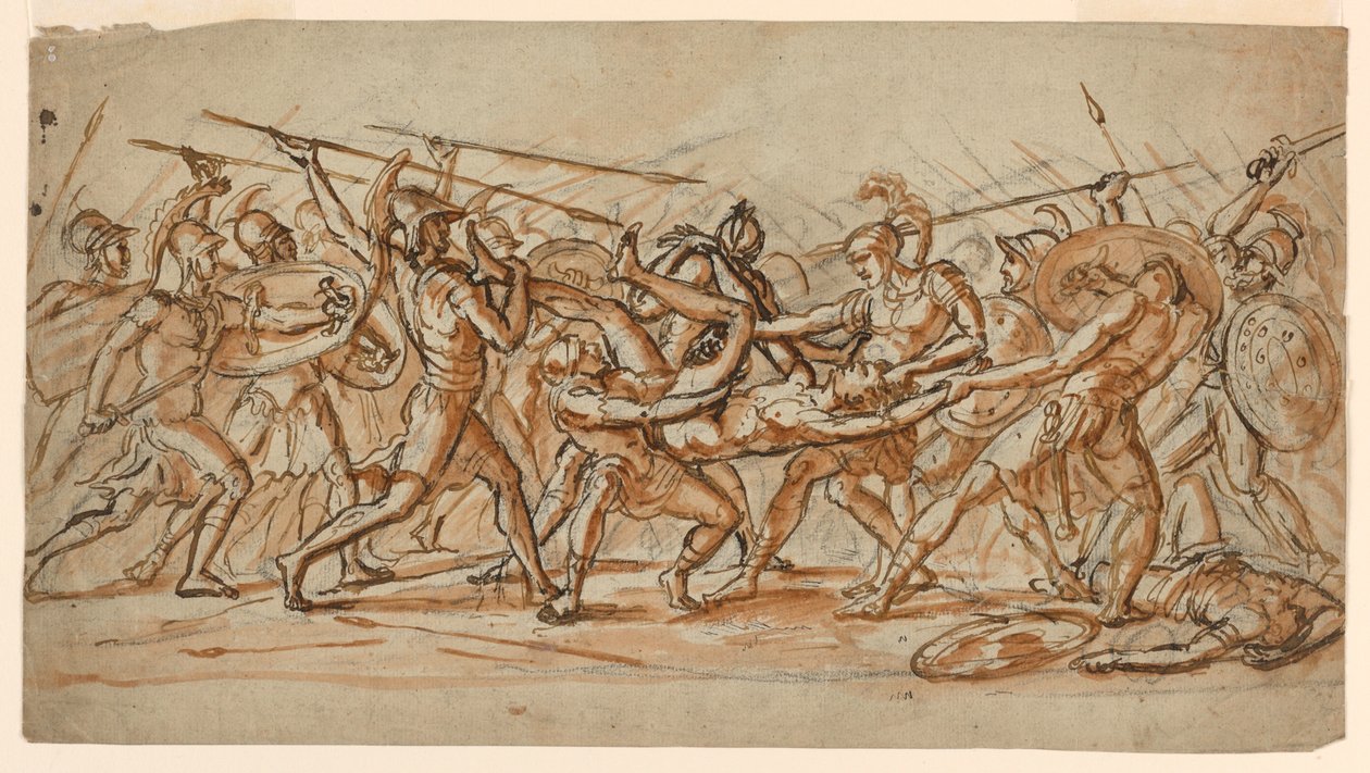 Tegning, Kampen om Patroklos