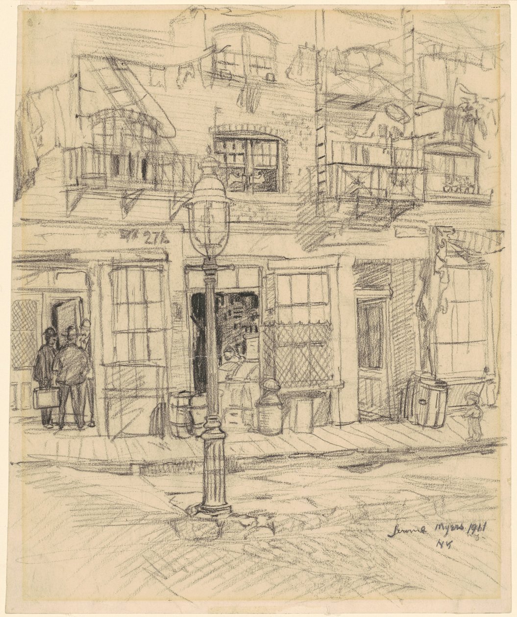 New York Street Scene af Jerome Myers
