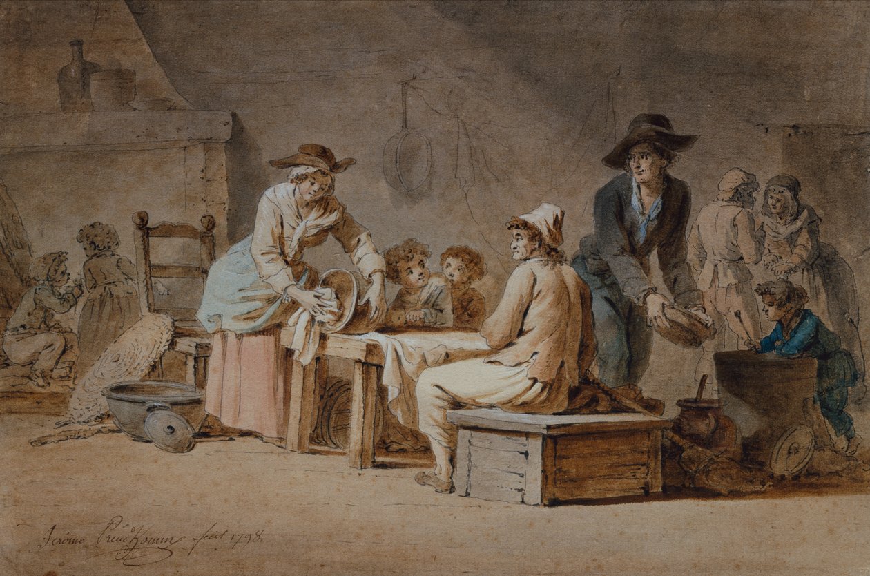 En bondefamilie i et indre af Jerome Preudhomme