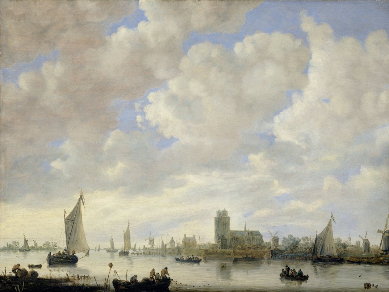 Udsigt over Merwede i Dordrecht, ca. 1660 af Jeronimus van Diest