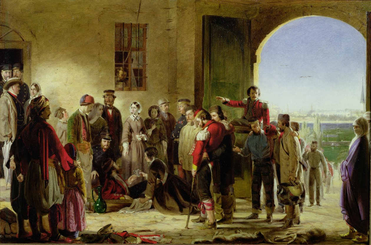 Missionen om barmhjertighed: Florence Nightingale modtager de sårede i Scutari af Jerry Barrett