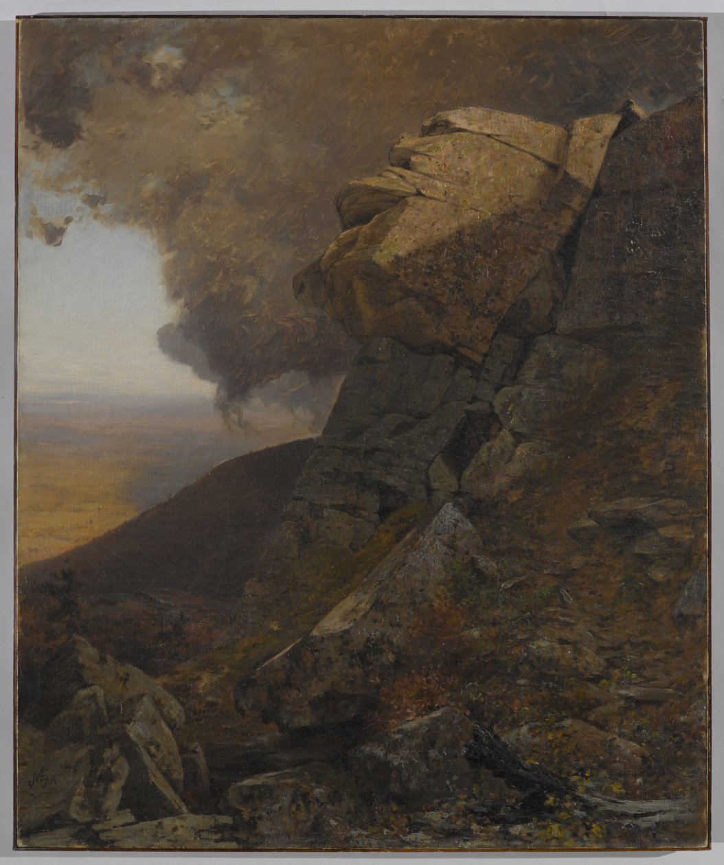 A Cliff in the Kaatskills, c.1863 af Jervis McEntee