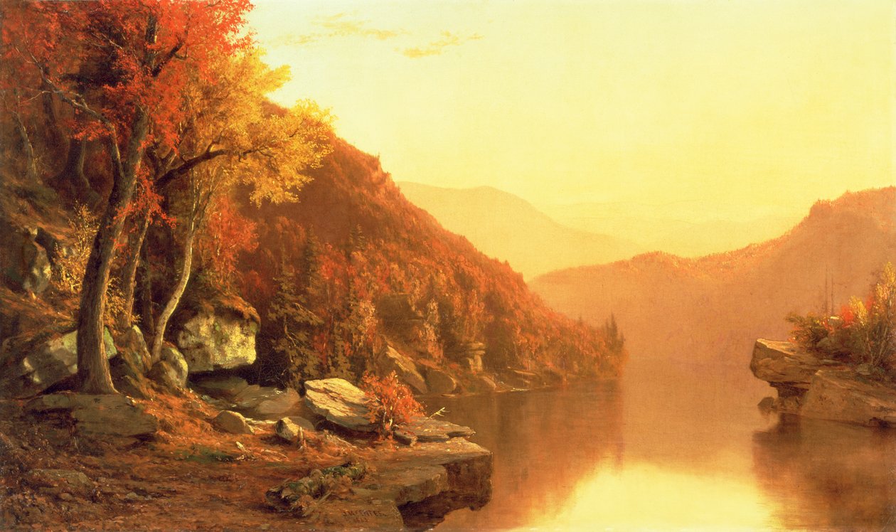 Shawangunk-bjergene, efterår, 1863 af Jervis McEntee
