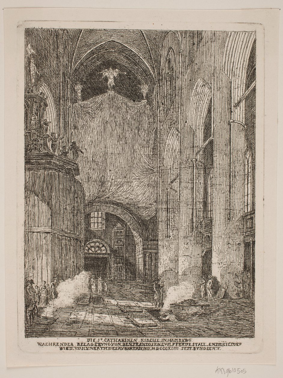 Det indre af St. Catharina Kirken i Hamburg af Jes Bundsen
