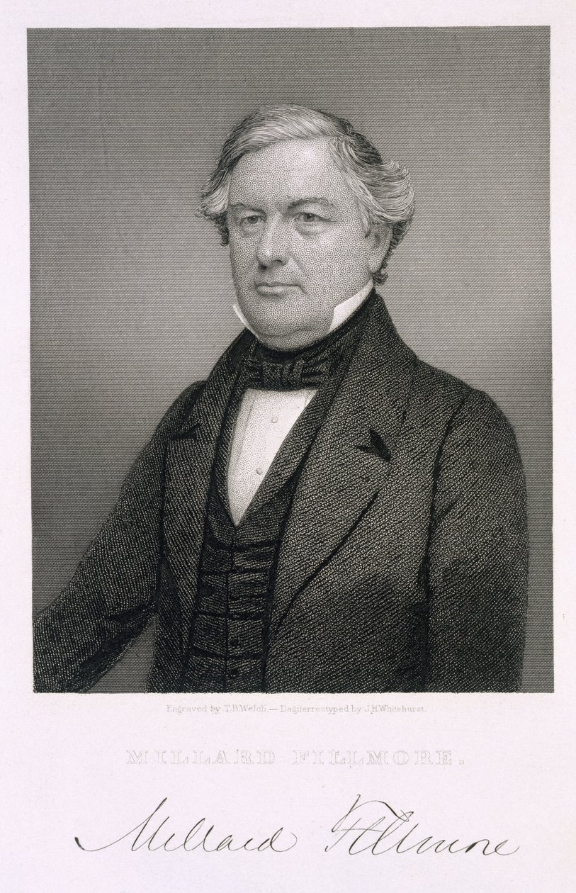 Millard Fillmore, graveret af Thomas B. Welch (1814-74) efter en daguerreotypi af Jesse H. Whitehurst