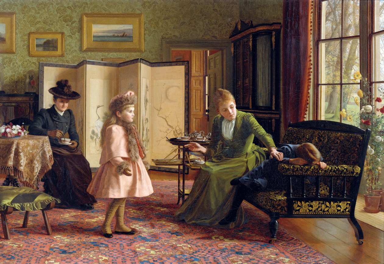 When First We Meet af Hayllar, Jessica (1858-1940). Olie på lærred, størrelse: 45,7x66 af Jessica Hayllar