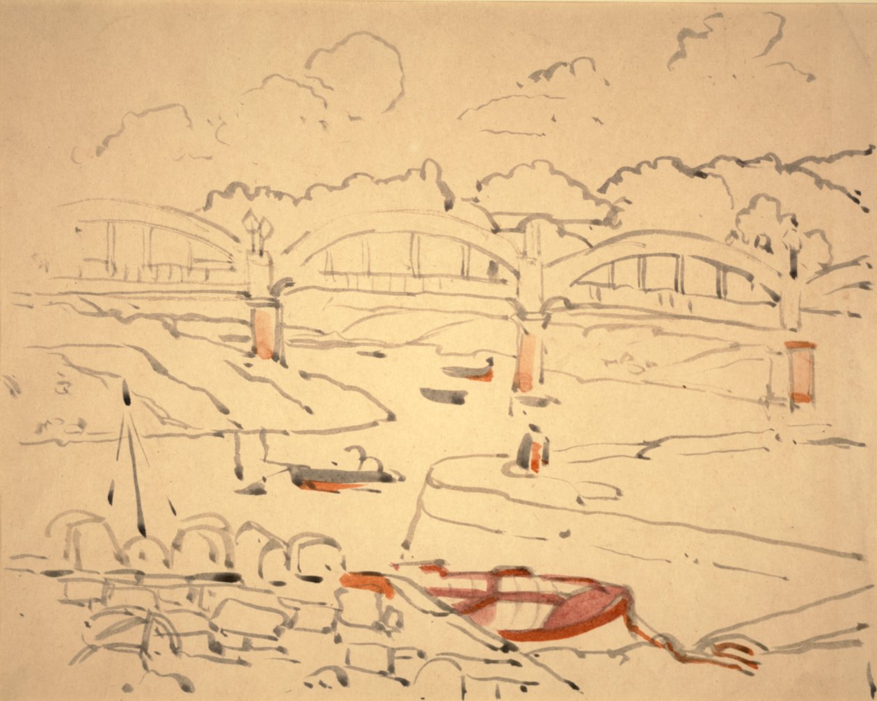 Illustration til "Broernes Bog", ca. 1911 (akvarel og blæk på papir) af Jessie Marion King