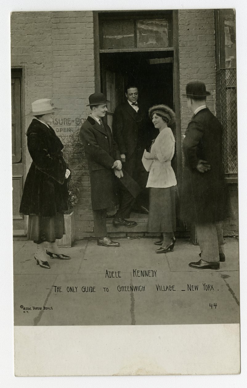 Adele Kennedy, den eneste guide til Greenwich Village, New York, USA af Jessie Tarbox Beals