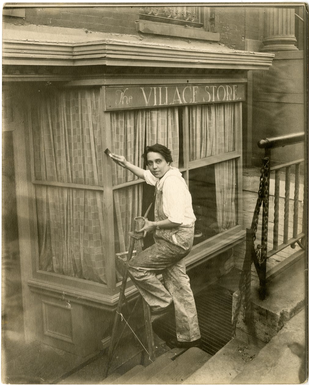 Charlotte Powell, landsbymaler, ca. 1905-16 (foto af gelatinesølv) af Jessie Tarbox Beals