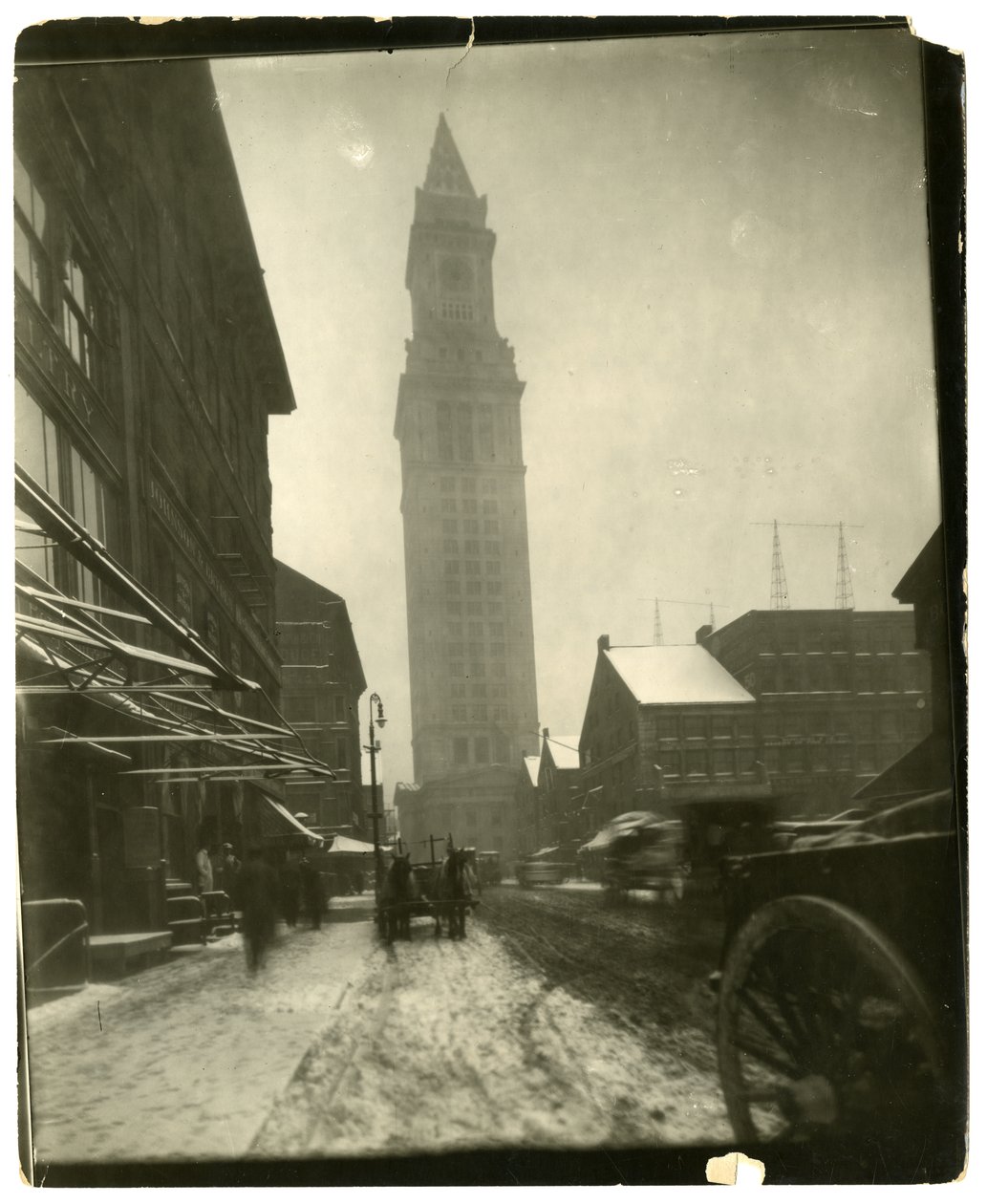 Custom House, Boston, USA, ca. 1902-10 (foto af gelatinesølv) af Jessie Tarbox Beals