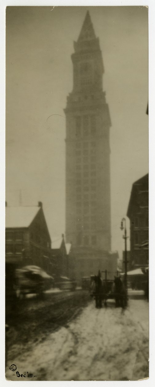 Custom House, Boston, USA, ca. 1902-10 (foto af gelatinesølv) af Jessie Tarbox Beals