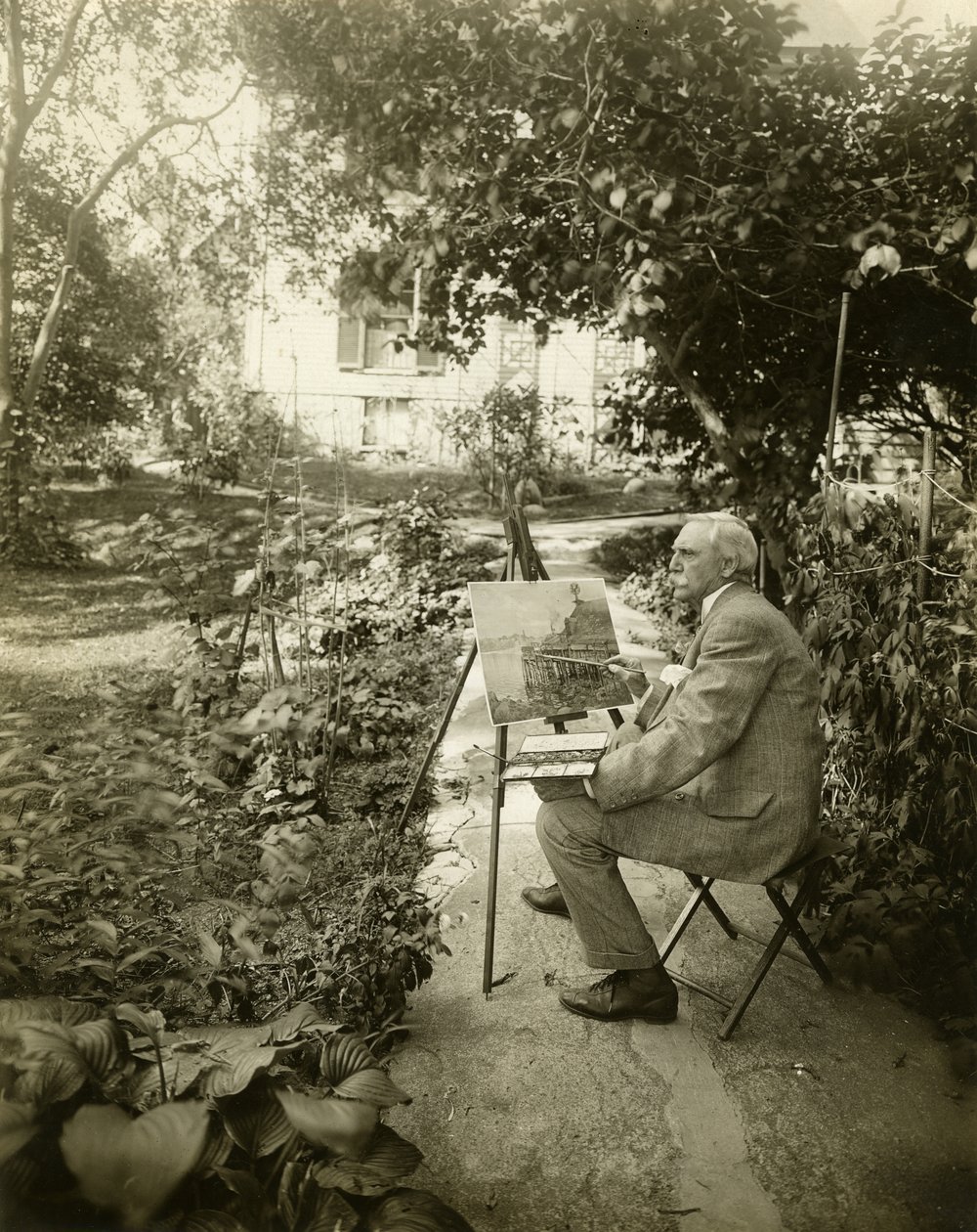 Harry Fenn, kunstner, ca. 1905-11 (foto af gelatinesølv) af Jessie Tarbox Beals