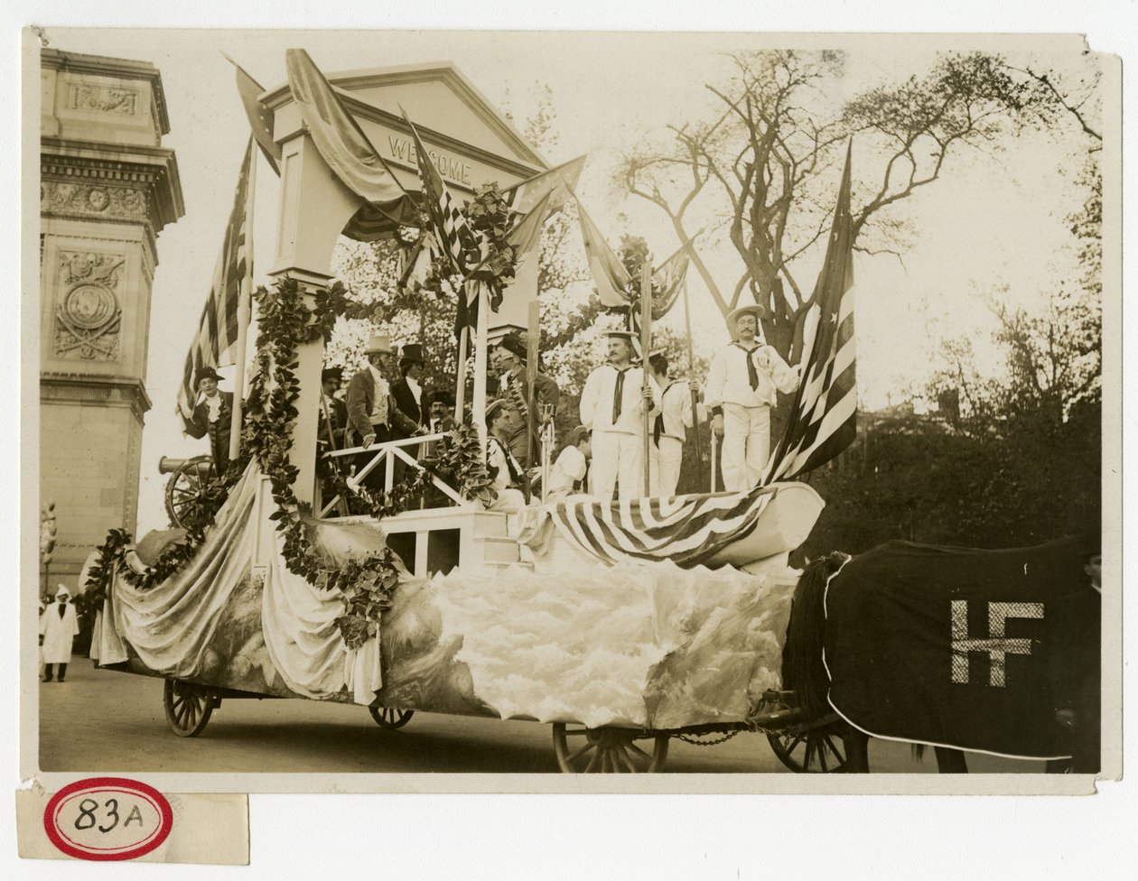 Historisk Parade Float No 47 Velkommen til Lafayette af Jessie Tarbox Beals