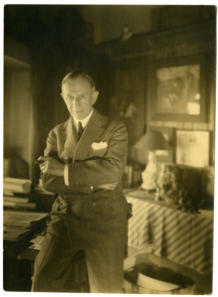 John McCutcheon, tegneserietegner fra Chicago, ca. 1905-40 (foto af gelatinesølv) af Jessie Tarbox Beals