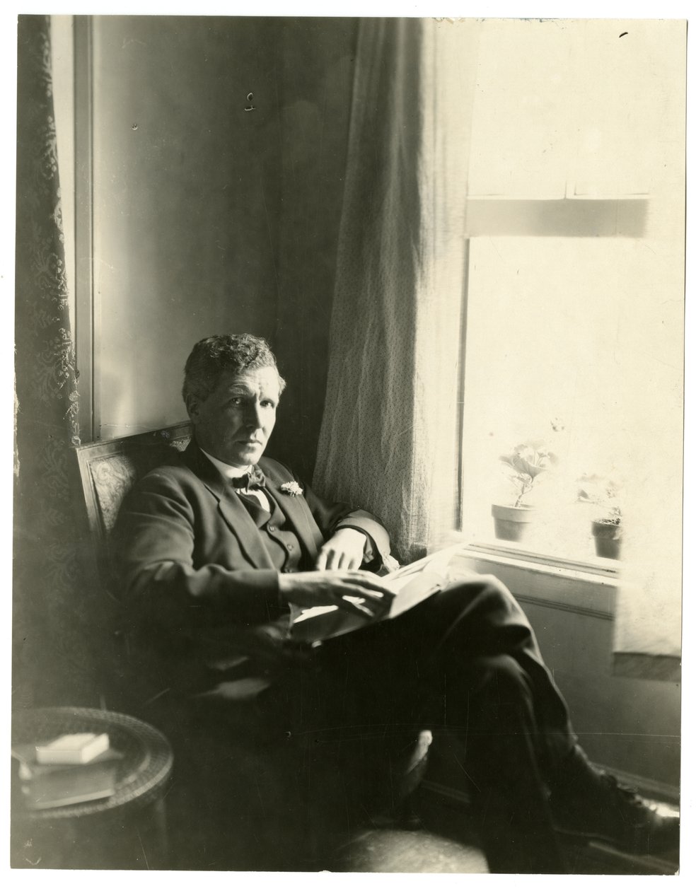 Llewelyn Powys, ca. 1905-40 (gelatinsølvfoto) af Jessie Tarbox Beals