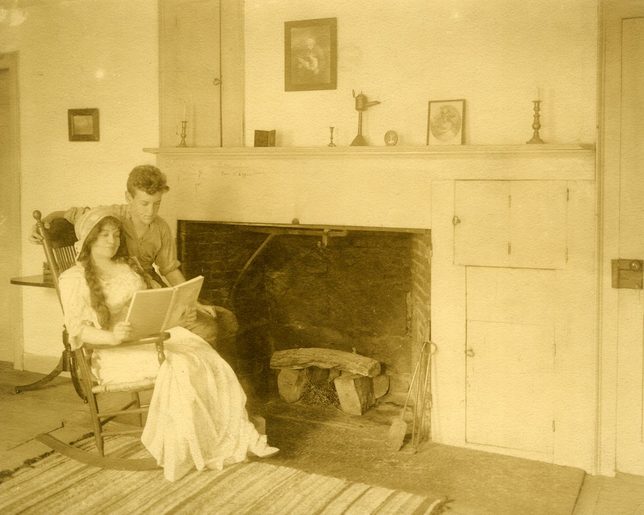 Malcolm Stewart Boylan og hans mor Han er en af de 9 vigtige titelforfattere i Hollywood, ca. 1905-17 (gelatin sølvfoto) af Jessie Tarbox Beals