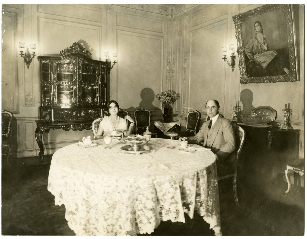 Michael Fokine & Fokina hans kone, ca. 1926-36 (foto af gelatinesølv) af Jessie Tarbox Beals