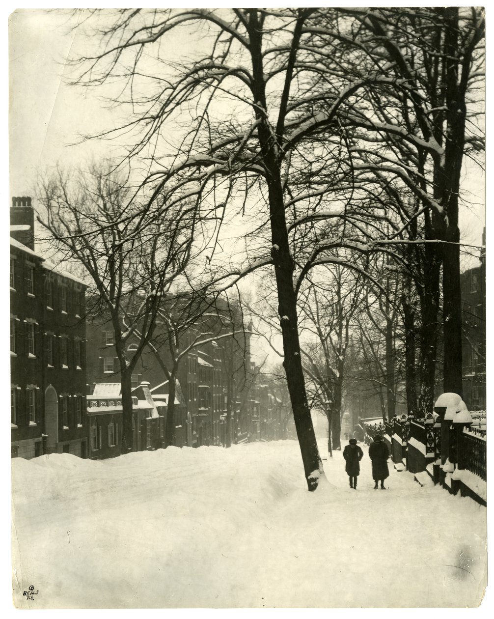 Mt Vernon Street, Boston, ca. 1902-10 (foto af gelatinesølv) af Jessie Tarbox Beals
