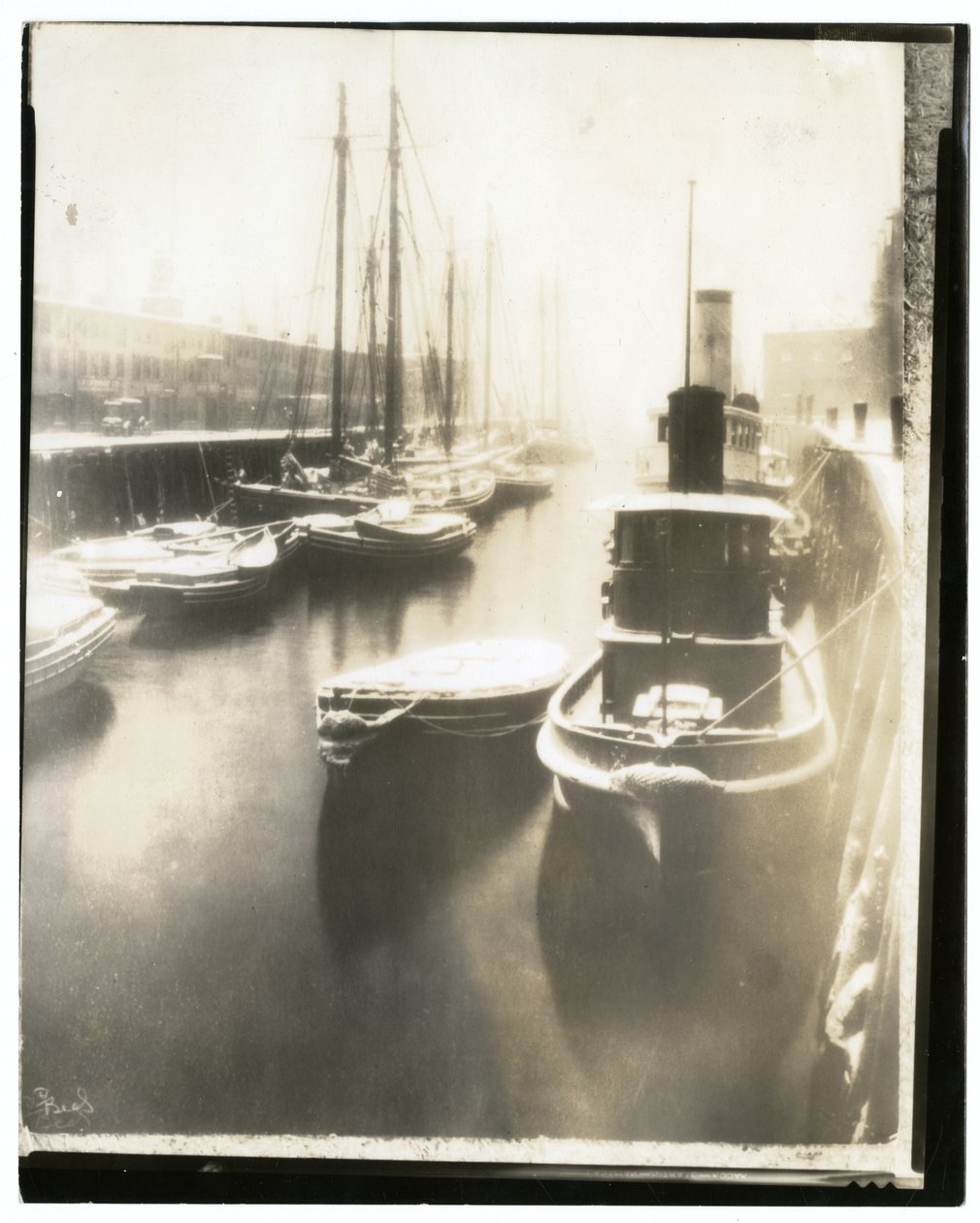 Old T Wharf, Boston, ca. 1902-10 (foto af gelatinesølv) af Jessie Tarbox Beals