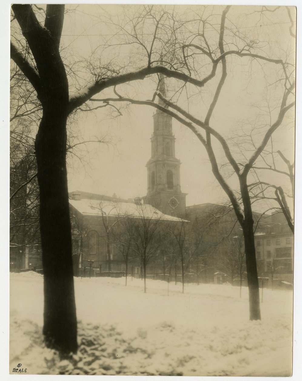 Park Street Church, Boston, USA, ca. 1902-10 (foto af gelatinesølv) af Jessie Tarbox Beals