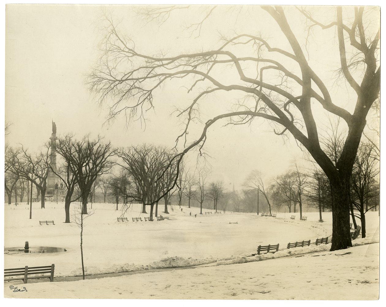 The Common, Boston, USA, ca. 1902-10 (foto af gelatinesølv) af Jessie Tarbox Beals