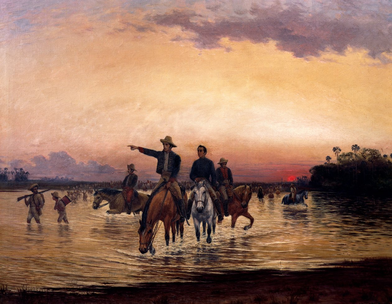 Simon Bolivar (1783-1830) og Francisco de Paula Santander (1792-1840), Colombia af Jesus Maria Zamora