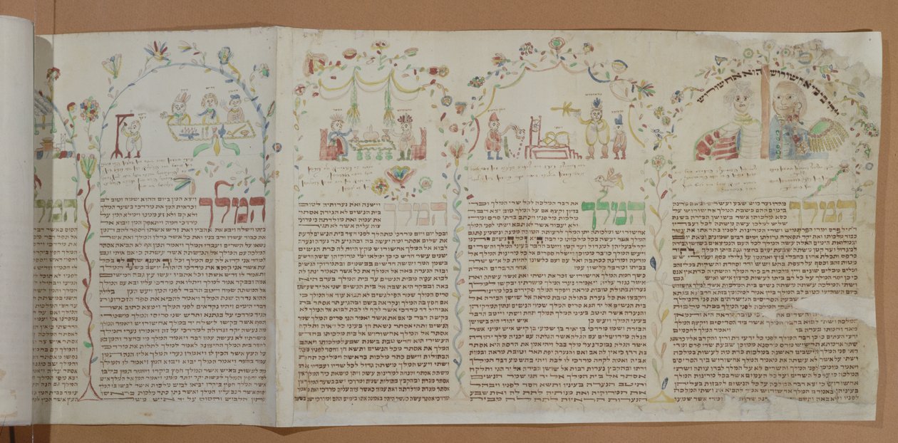 Esthers Bog, ca. 1793 (blæk & wc på papir) af Jewish School