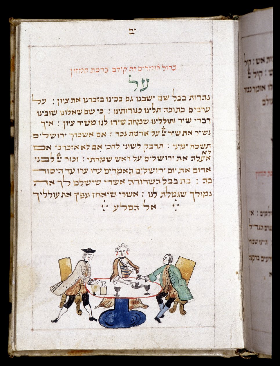 Bønnebog (12,7 x 8,8 cm) Bambeg 1773. Ved slutningen af bøn for neo (Nymånedagen) - Jødisk Museum i Basel, Schweiz. af Jewish School