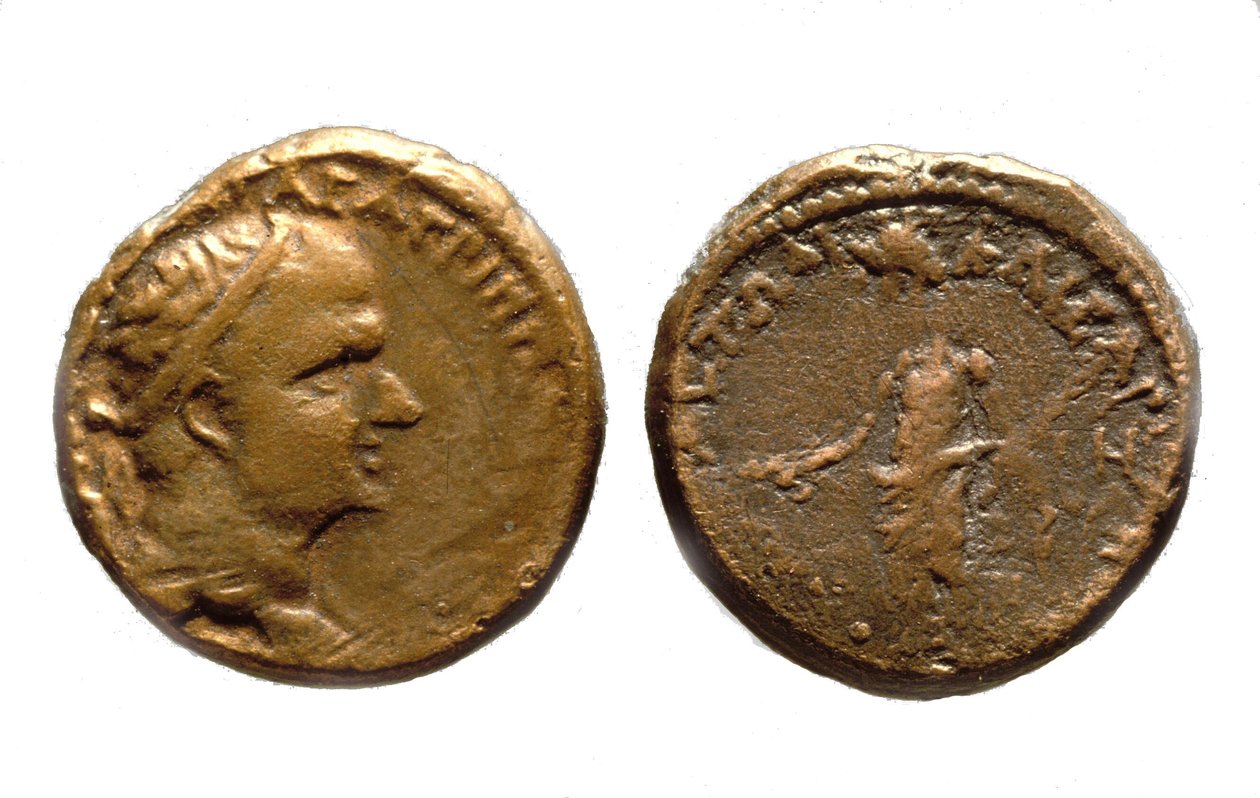 Mønter af Herodes Agrippa I, ca. 37-44 e.Kr. (metal) af Jewish School