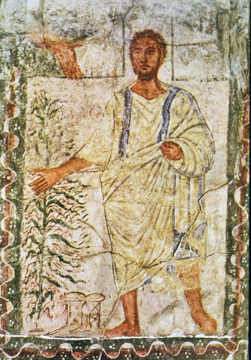 Moses og den brændende busk (tempera på gips) af Jewish School