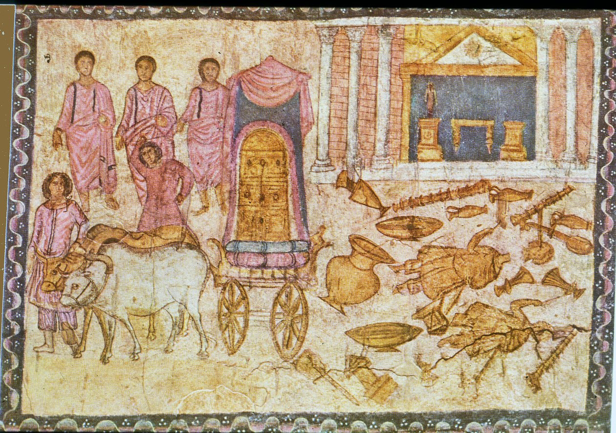 Pagtens ark i filisternes land (tempera på gips) af Jewish School
