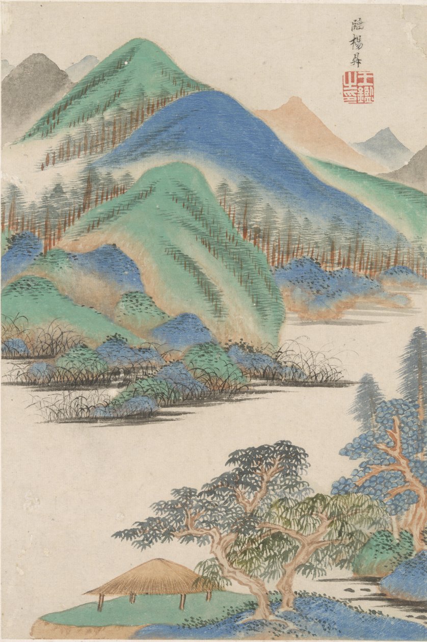 Landskab i stil med forskellige gamle mestre: I stil med Yang Sheng, 1669 af Wang Jian