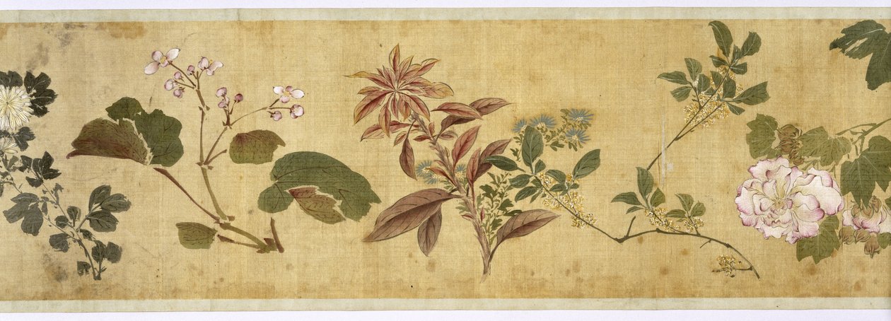 Et hundrede blomster, begyndelsen af det 17. århundrede (malet silke) (detaljer: se også 207347-58) af Jiayan Chen