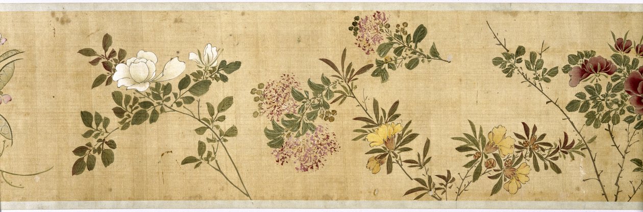 Et hundrede blomster, begyndelsen af det 17. århundrede (malet silke) (detaljer: se også 207347-58) af Jiayan Chen