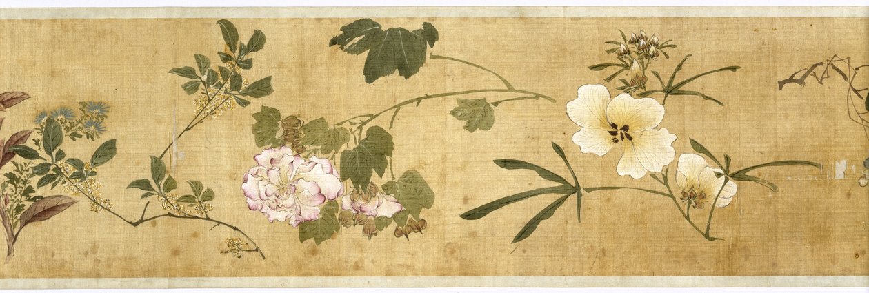 Et hundrede blomster, begyndelsen af det 17. århundrede (malet silke) (detaljer: se også 207347-58) af Jiayan Chen