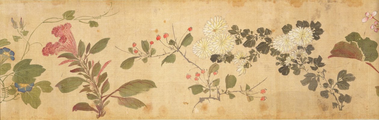 Et hundrede blomster, begyndelsen af det 17. århundrede (malet silke) (detaljer: se også 207347-58) af Jiayan Chen