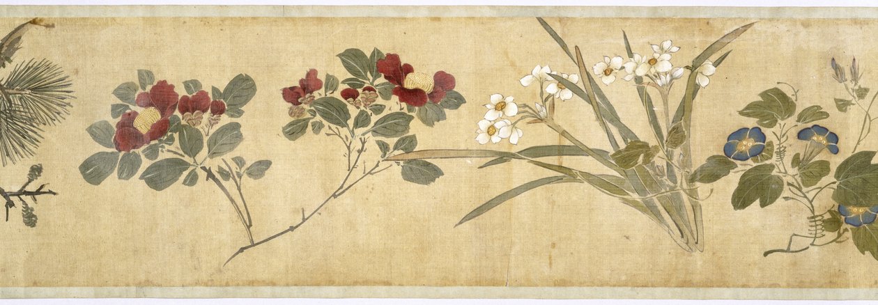 Et hundrede blomster, begyndelsen af det 17. århundrede (malet silke) (detaljer: se også 207347-58) af Jiayan Chen