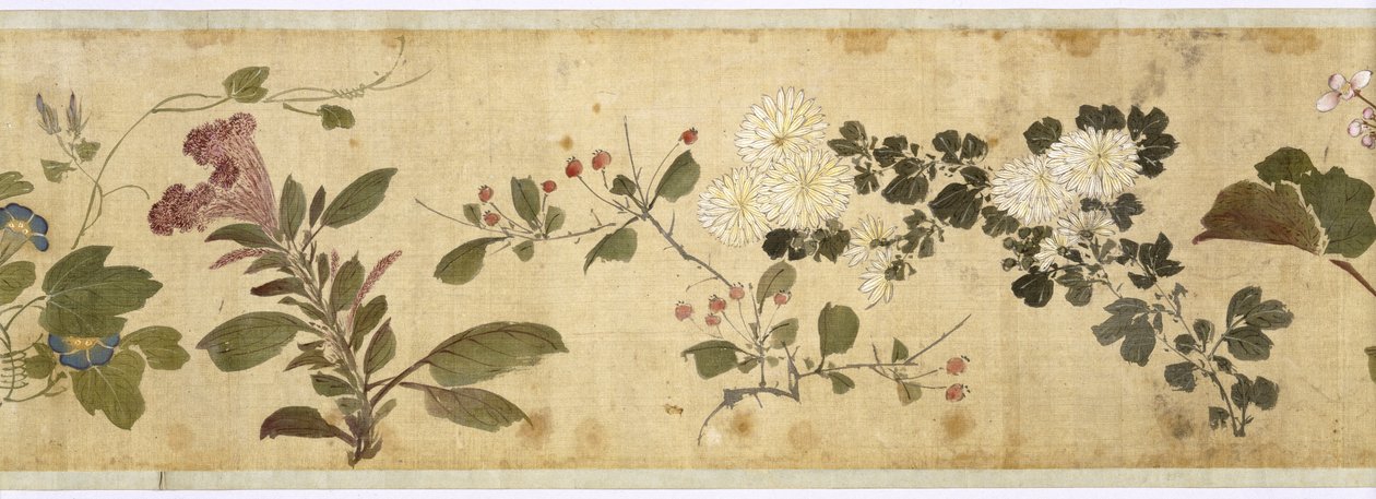 Et hundrede blomster, begyndelsen af det 17. århundrede (malet silke) af Jiayan Chen