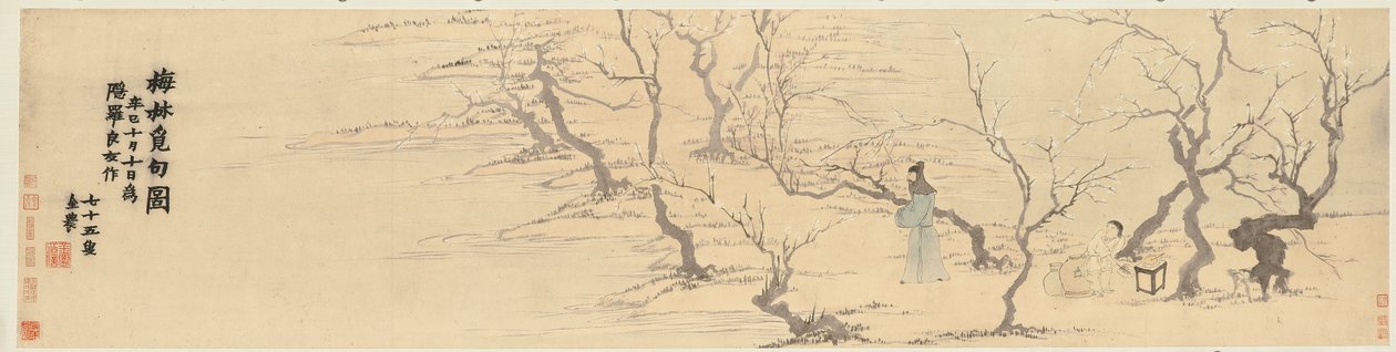 Søger inspiration blandt blommeblomsterne, 1761 af Jin Nong