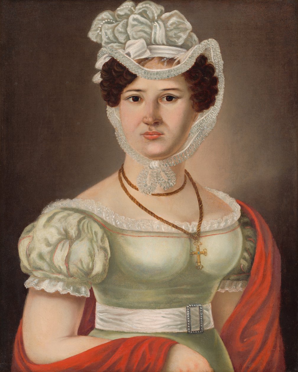 Portræt af en ung dame - s. Maléterová af János  Rombauer