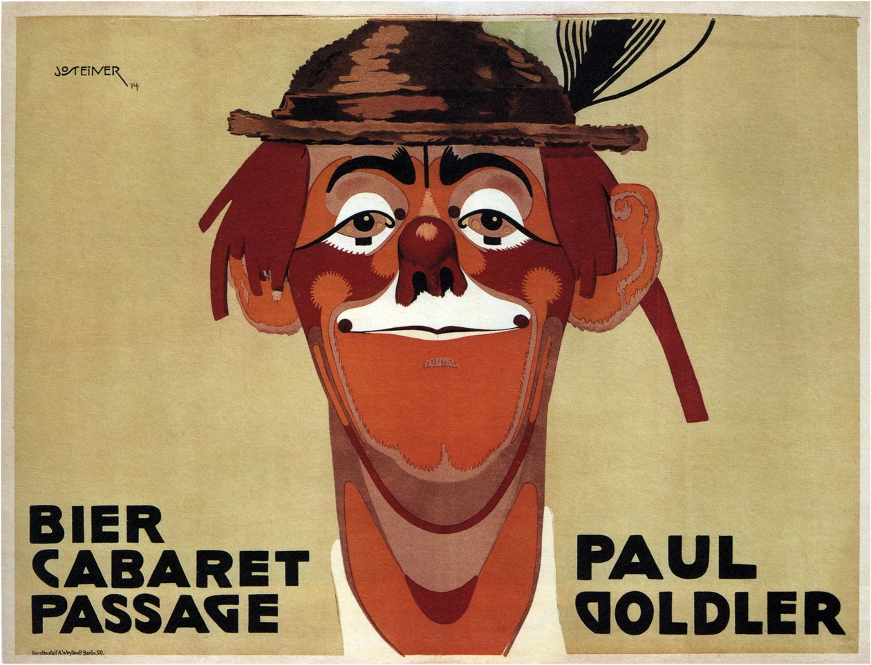 Bier Cabaret Passage. Paul Goldler, 1914 af Jo Steiner